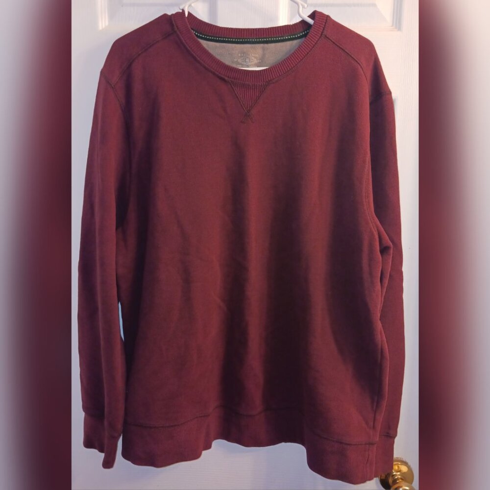 G.H. Bass & Co. Men's Sweatshirt Dark Red XL Pullover